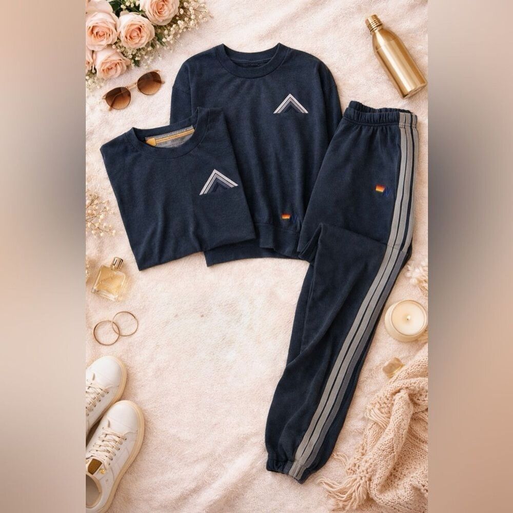 Rare Aviator Nation Charcoal Mountain Stitch 3 piece Set